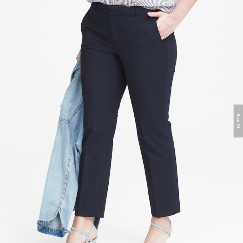 banana republic navy blue women’s trousers